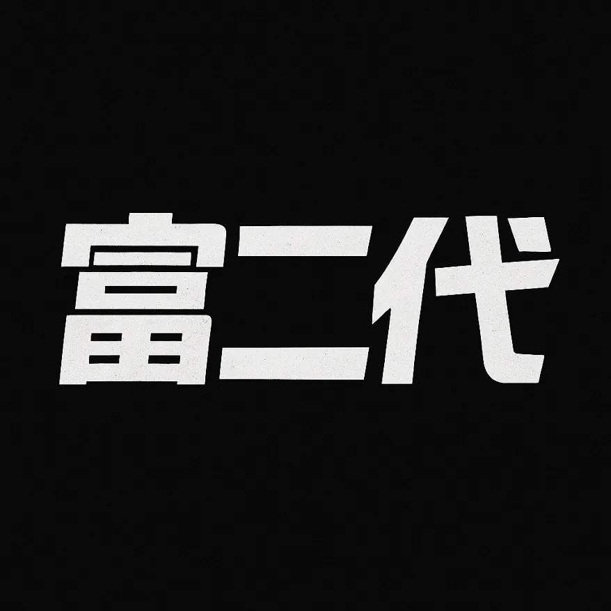 Tuhao Industries 富二代 Second-Gen Rich heavyweight graphic tee in black
